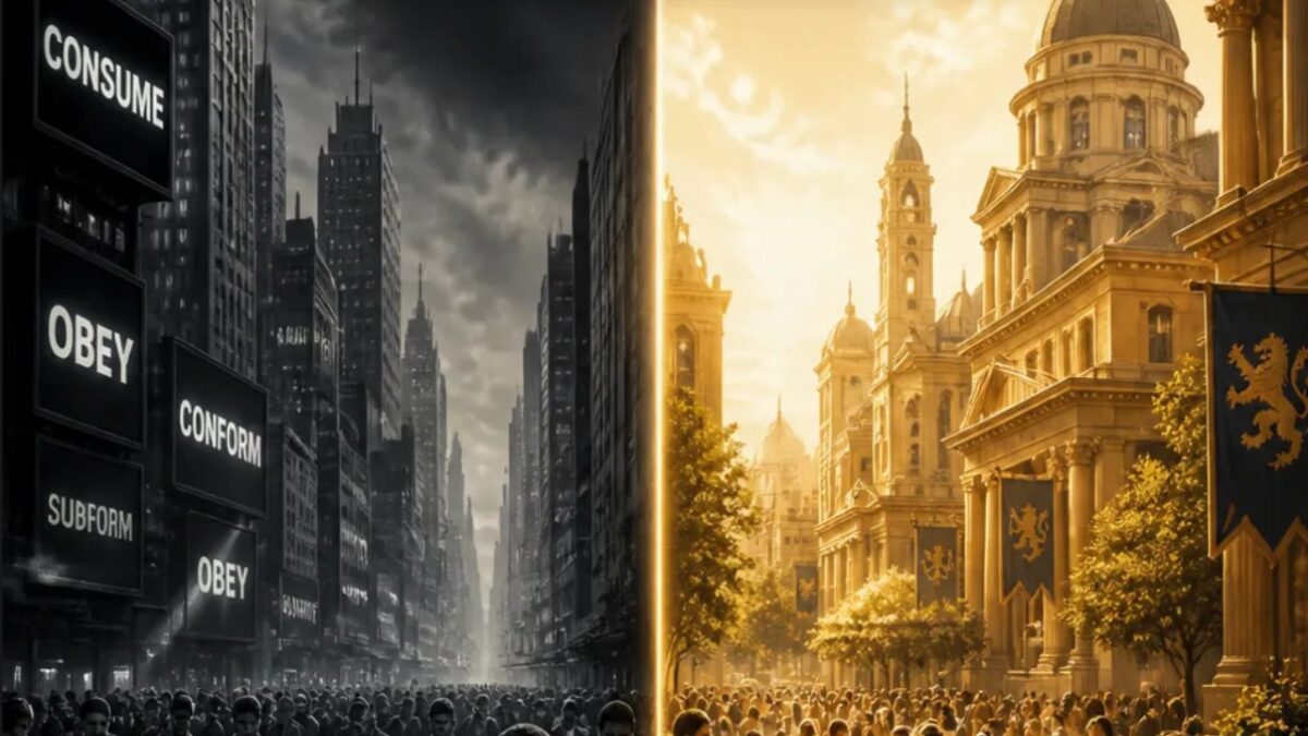 A daunting bleak cityscape.
